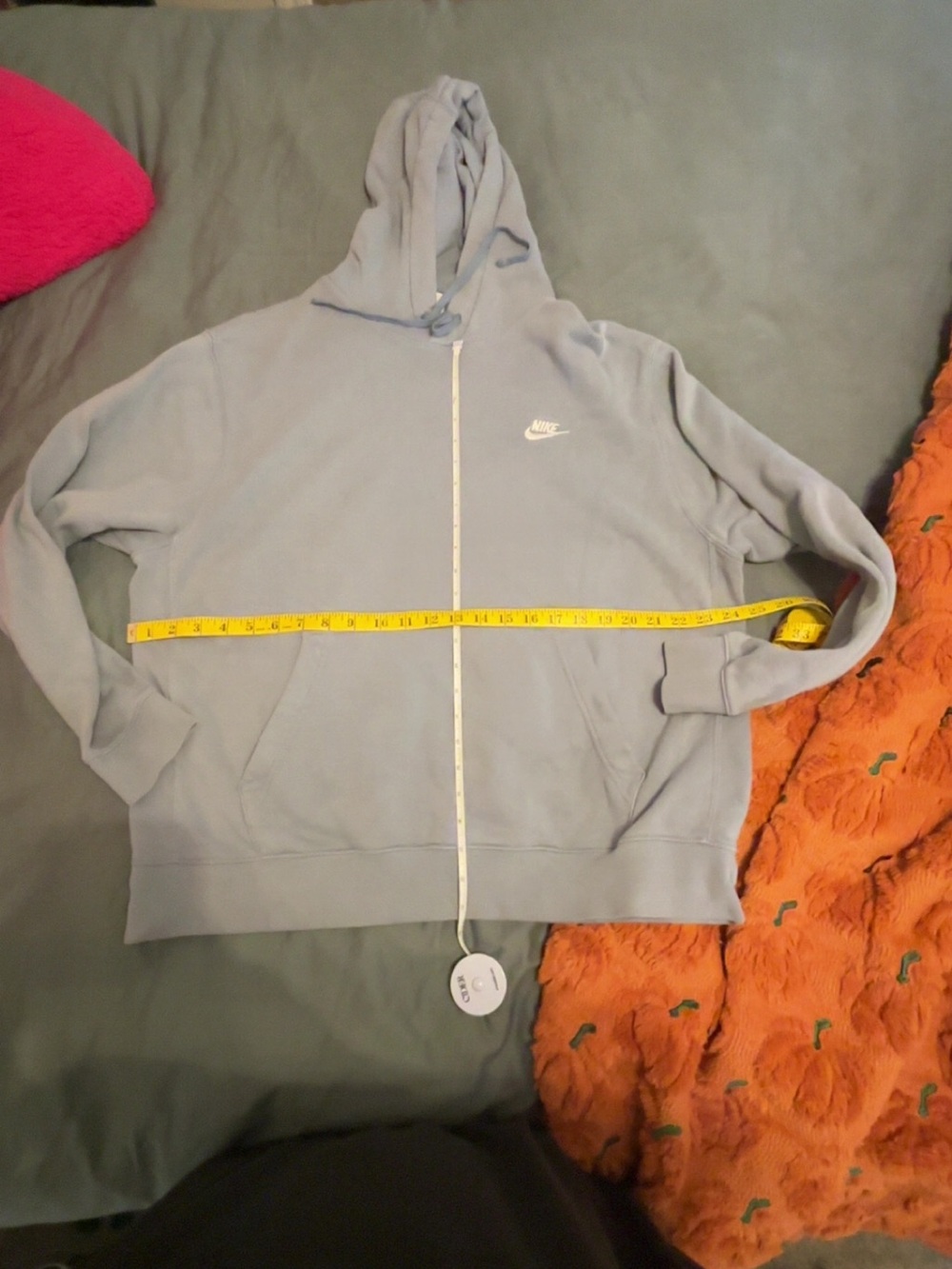Nike Light purple-Gray Zip-Front Hoodie with White Swoosh